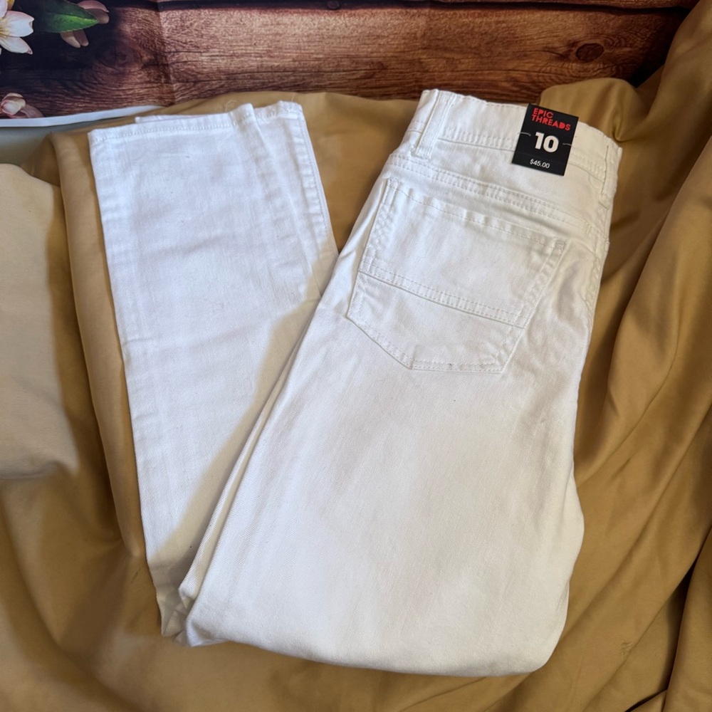 Epic Threads Boys White Jeans Size 10 New With Tags - Picture 2 of 5